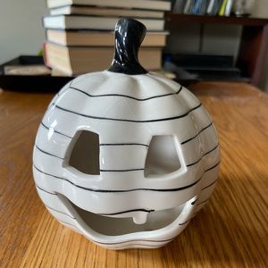 Small Ceramic Light Up Jack O Lantern
